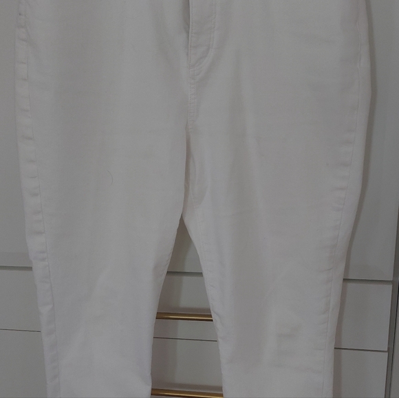Ann taylor frayed hem high waisted white jean size 14 - Picture 10 of 10